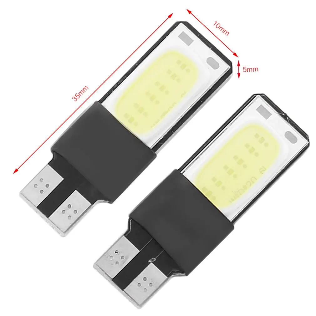 

2 Pcs High Power led cob car led t10 5w5 12v t 10 bule white car light fog Lamp light w5w t10 canbus error free the width light