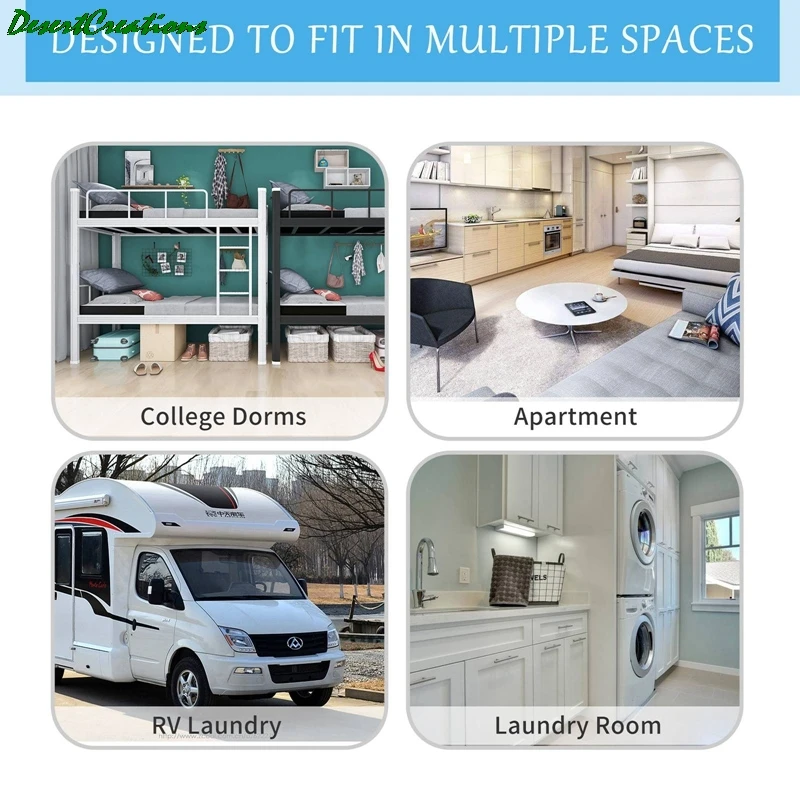 

Full-Automatic Washing Machine Portable Compact Laundry 8 Lbs Load Capacity Washer With 10 Washing Programs For Laundry Room