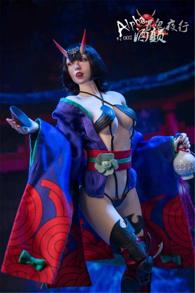 

ALPHA K002 1/6 Scale Female Hyakki Yexing Jiudian Jiudun Beauty 12'' Soldier Set Coated Action Figure Model Toys