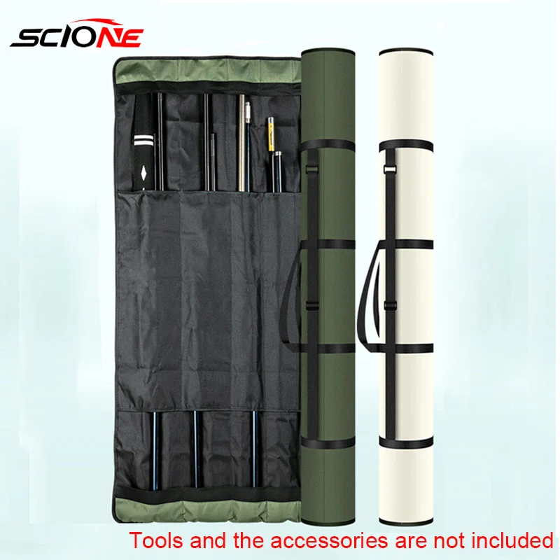 

Холщовая Сумка для рыбалки, рулон рыболовных инструментов, большие сумки для хранения, складной держатель для удочки, портативная уличная Рыбалка XA199G