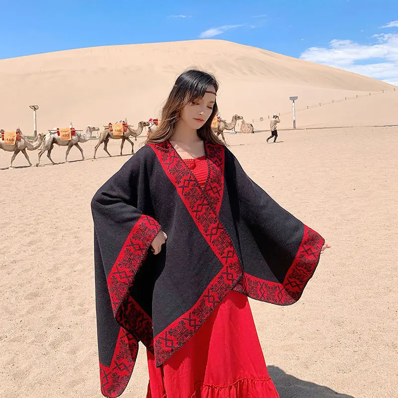 

Stylishscarfs for ladies muslim scarves Blanket Shawl Tassel Soft All-Match High Quality Knitted pullover