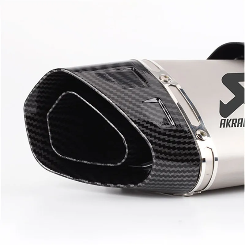 Мотоциклетный глушитель для выхлопной трубы 51 мм с крышкой из углеродного