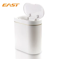 smart sensor trash can east intelligent induction motion sensor kitchen trash can 8l waterproof narrow seam sensor bin white