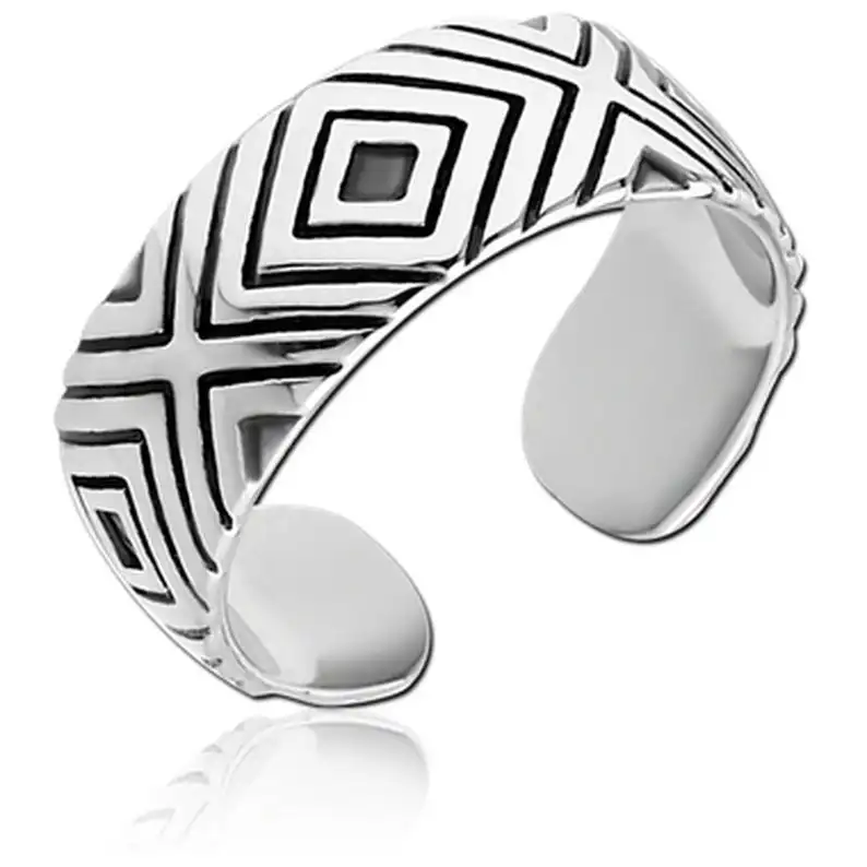 

Adjustable Toe Ring Womens Beautiful Stylish Silver Color Boho Tropical Retro Handmade Jewelry Open Foot Rings