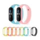 Ремешок силиконовый для Xiaomi mi band 6 5 4 3, сменный прозрачный браслет для умных часов xiaomi mi band 5 6