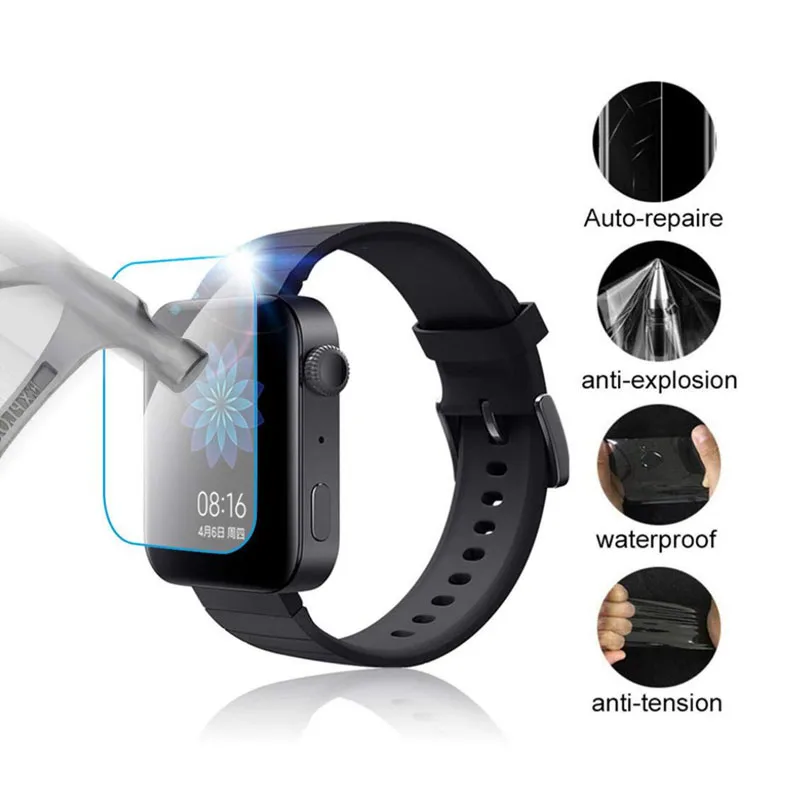 

5pcs Soft TPU Clear Smartwatch Protective Film Guard For Xiaomi Mi Smart Watch Sport Wristwatch Full Screen Protector Cover