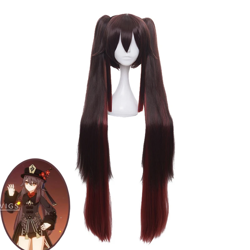 

New Hu Tao Wig Game Genshin Impact Cosutme Cosplay Set Prop Uniform