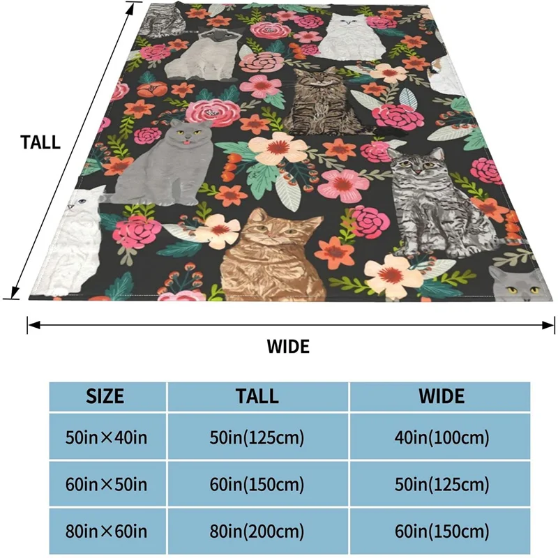 Одеяло для кошек садовых цветов Навахо Камара Зеленое одеяло 3D печать на заказ