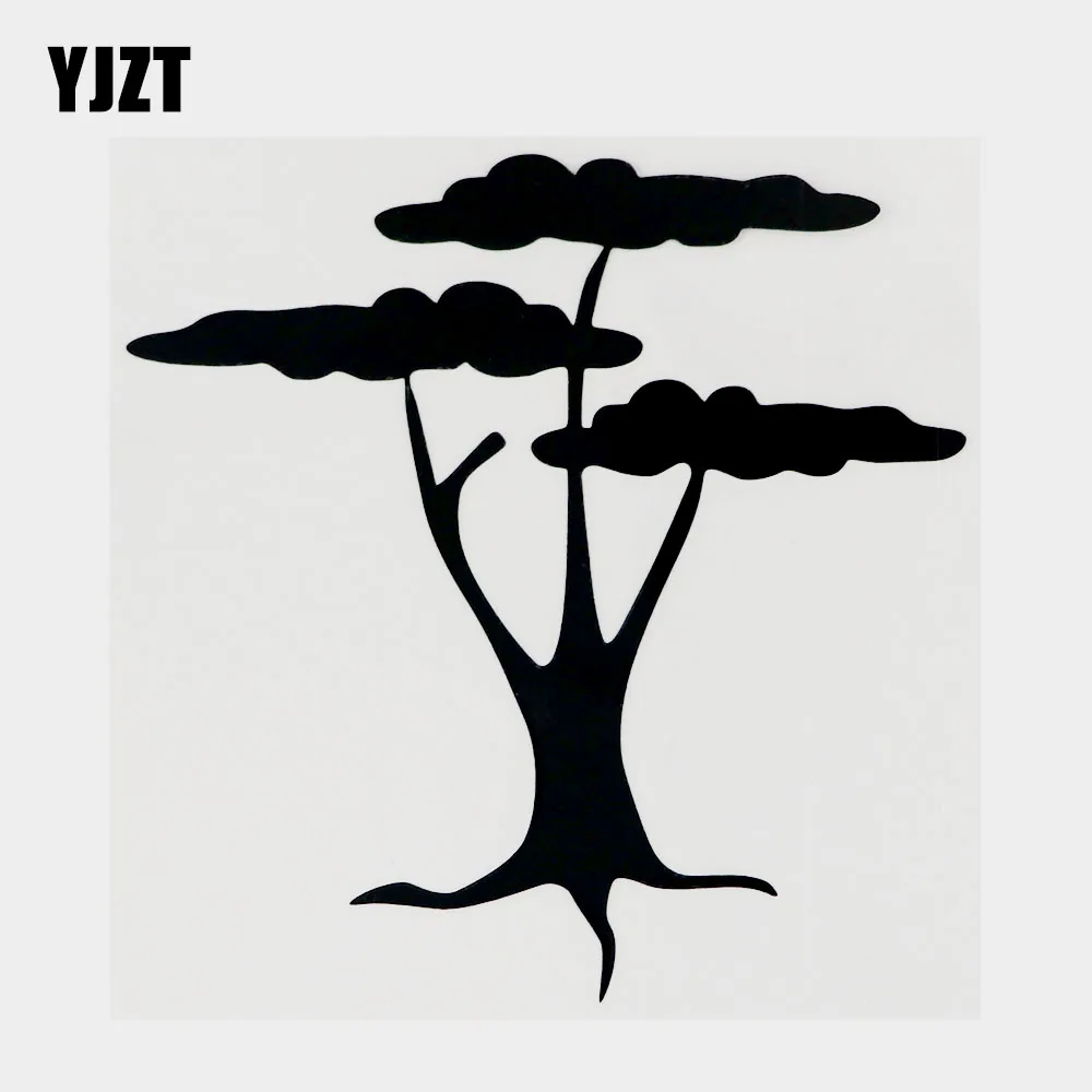 

YJZT креативная виниловая наклейка на автомобиль с силуэтами растений 13 см × 13,1 см, Черная/Серебристая Наклейка 18B-0217