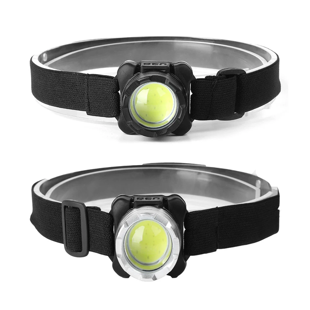 

Портативный светодиодный налобный фонарь COB, водонепроницаемый фонарь с датчиком освещенности для кемпинга, рыбалки, велоспорта