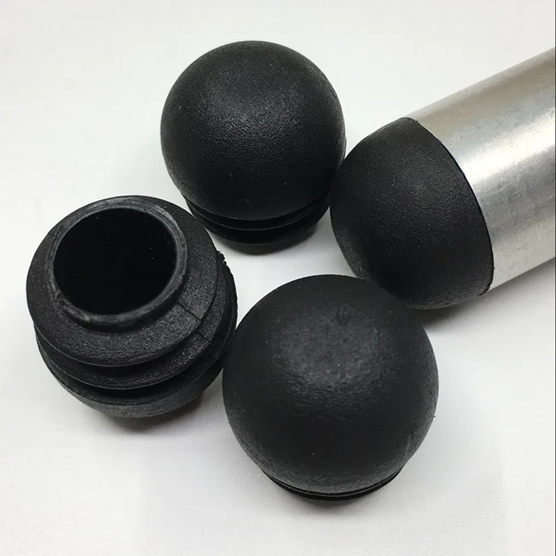 Plastic tube Insert plug 16-50mm Round Steel pipe End Blanking Caps non slip furniture leg decorative dust cover floor protector images - 6