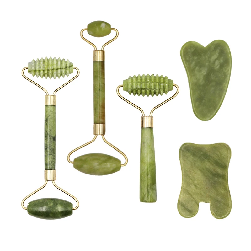 

Facial Massager Roller Guasha Board Plate Natural Jade Stone Eye Neck Thin Lift Relax Slimming Face Massage Tools