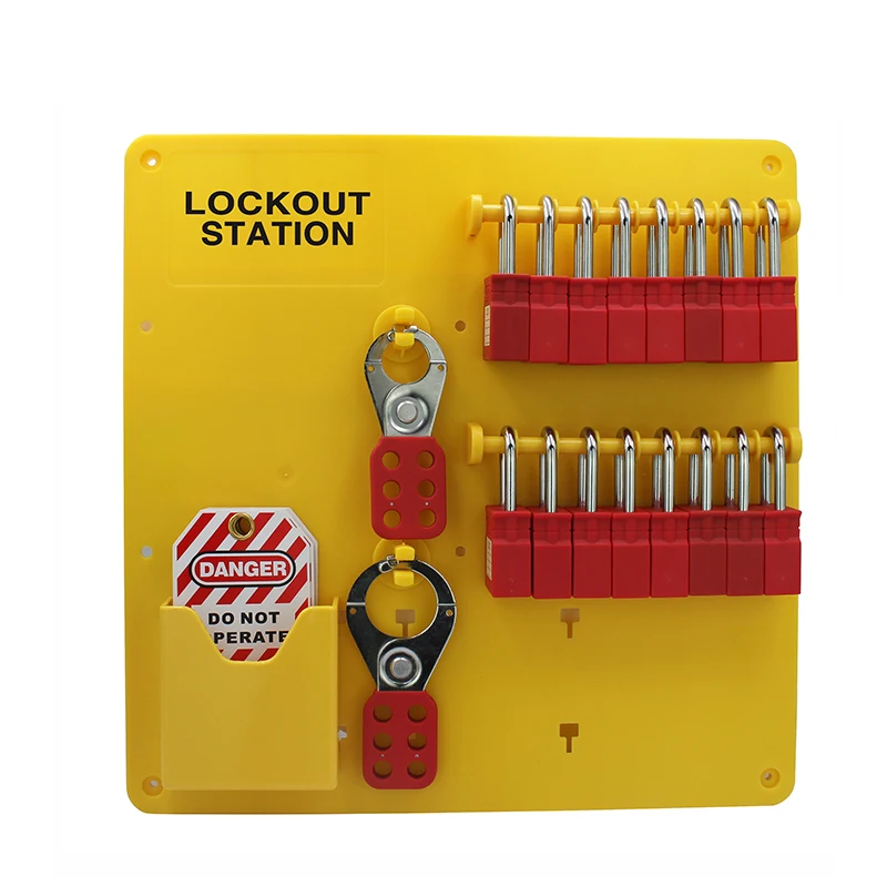 

Management Lockout Station Protable Group Lock Box Removable Protect Yellow Safe Open tool Transparent Industrial Cabinet