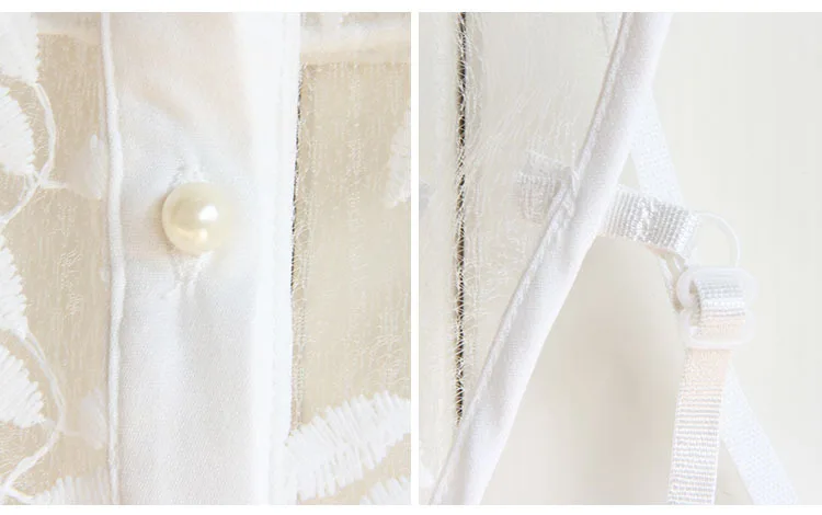

Linbaiway Vintage Silver Beaded Fake Collar False Collar for Women Cloth Dress Detachable Shirt Lapel Blouse Top Ties Half Shirt