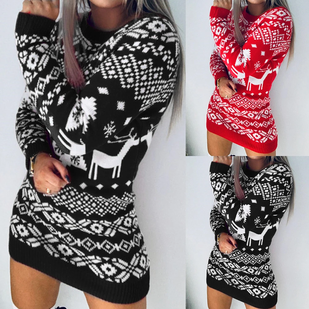 Повседневный Рождественский свитер для женщин 2020 осень зима теплый джемпер