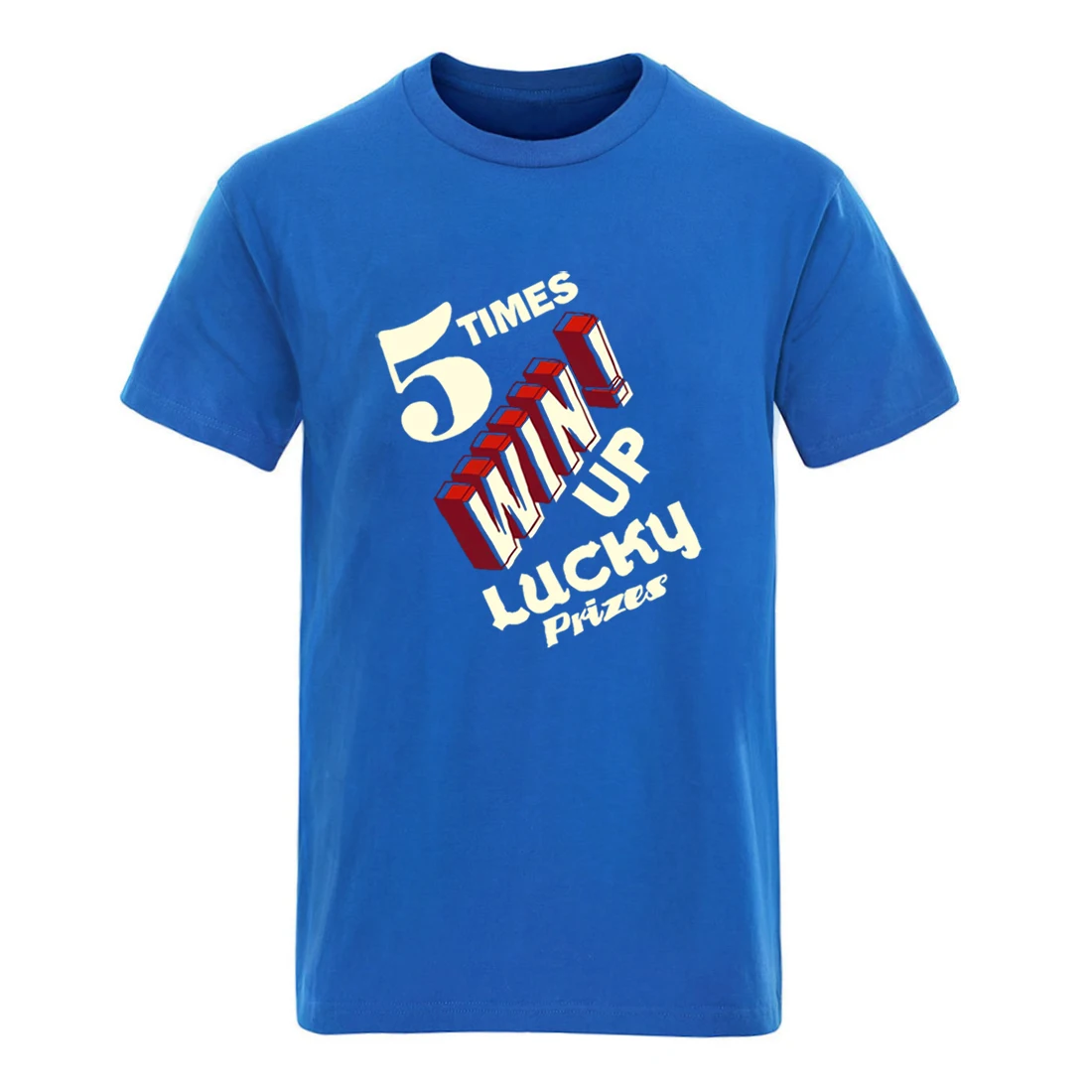 

В 5 раз выиграйте повезло с коротким рукавом с надписью Футболка Ман Харадзюку уличная одежда топы S-3XL Повседневная 2020 черный Homme Camisetas