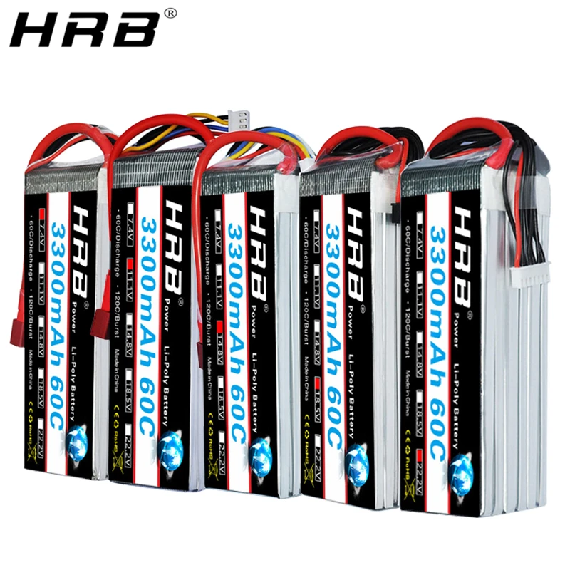 HRB 2S 7 4 V 11 1 Lipo батарея 3300mah T Deans 60C XT60 3S 3 RC Quadcopter FPV Самолет Автозапчасти 14 8 18 5 22 2