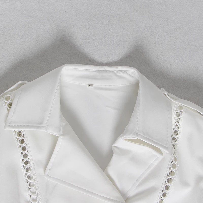 TWOTWINSTYLE корейское Открытое платье для женщин воротник с лацканами длинный рукав