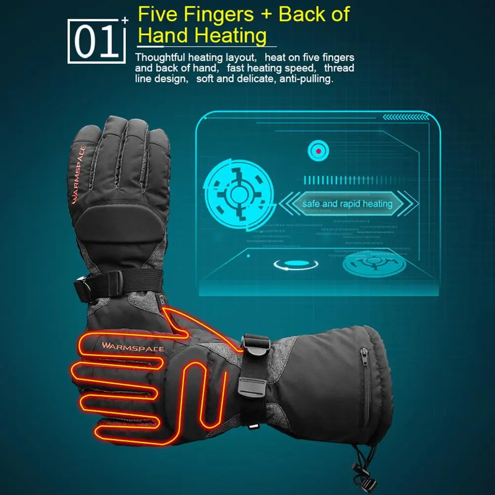 Мотоциклетные перчатки с подогревом 3 скорости сенсорный экран электрическим
