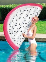 new adult inflatable pitaya slice pool float swimming toy fun water air mattress air raft bed island
