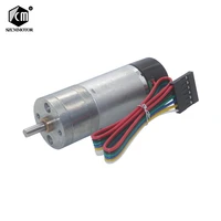 25mm diameter large torque speed reduction 2 phases pulses output detection cwccw encoder gear motor with protecting hood