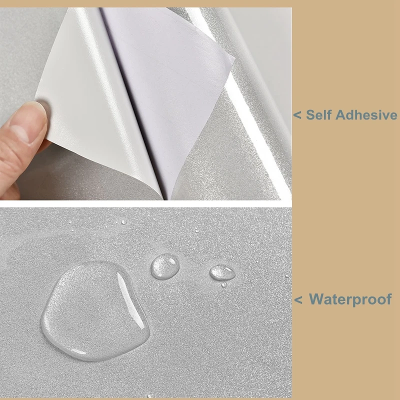 

Self Adhesive Waterproof Stickers Furniture Decorative Sticker PVC Vinyl Bathroom Kitchen Cupboard Countertop Decor Wall Sticker