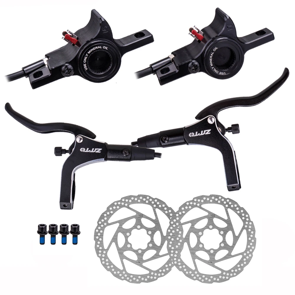 

ZTTO Oil Disc Brake Bike Hydraulic Disc Brake Kit Front and Rear Brake Aluminum Alloy CNC Calipers with 160mm Rotor MTB Bike