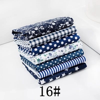 16 7pcs 25X25cm 25x25 см или 10x10 см хлопчатобумажная ткань с принтом для шитья стеганые ткани для лоскутного рукоделия аксессуары ручной работы T7866 - Цвет: 16 7pcs 25X25cm