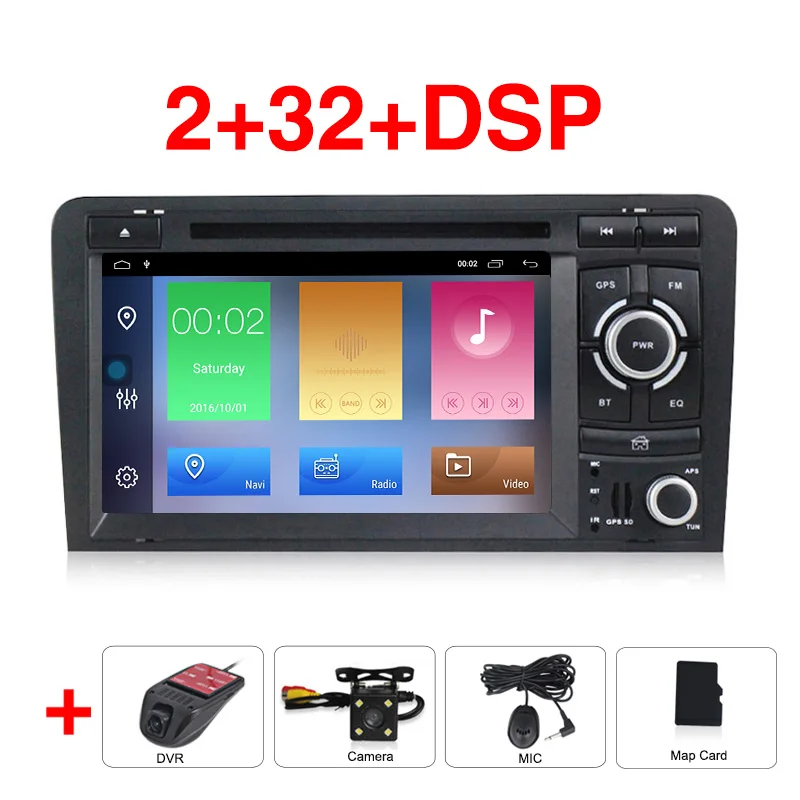 MEKEDE 4G HD Android 9 автомобильный DVD gps для Audi A3 8P 2003-2012 S3 2006-2012 RS3 Sportback 2011 мультимедийный плеер стерео радио - Цвет: 32G