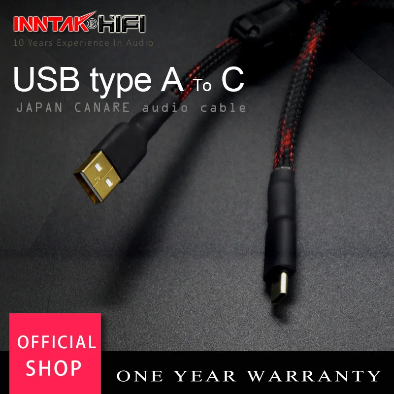 1 шт. высококачественный USB 2.0 тип A на Тип C CANARE USB-кабель для усилителя аудио DAC Heaphone