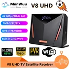 2020 Новый V8 UHD TV спутниковый ресивер Combo DVB S2 T2 кабель H.265 4K Ultra HD встроенный Wi-Fi Cline Freesat ccam