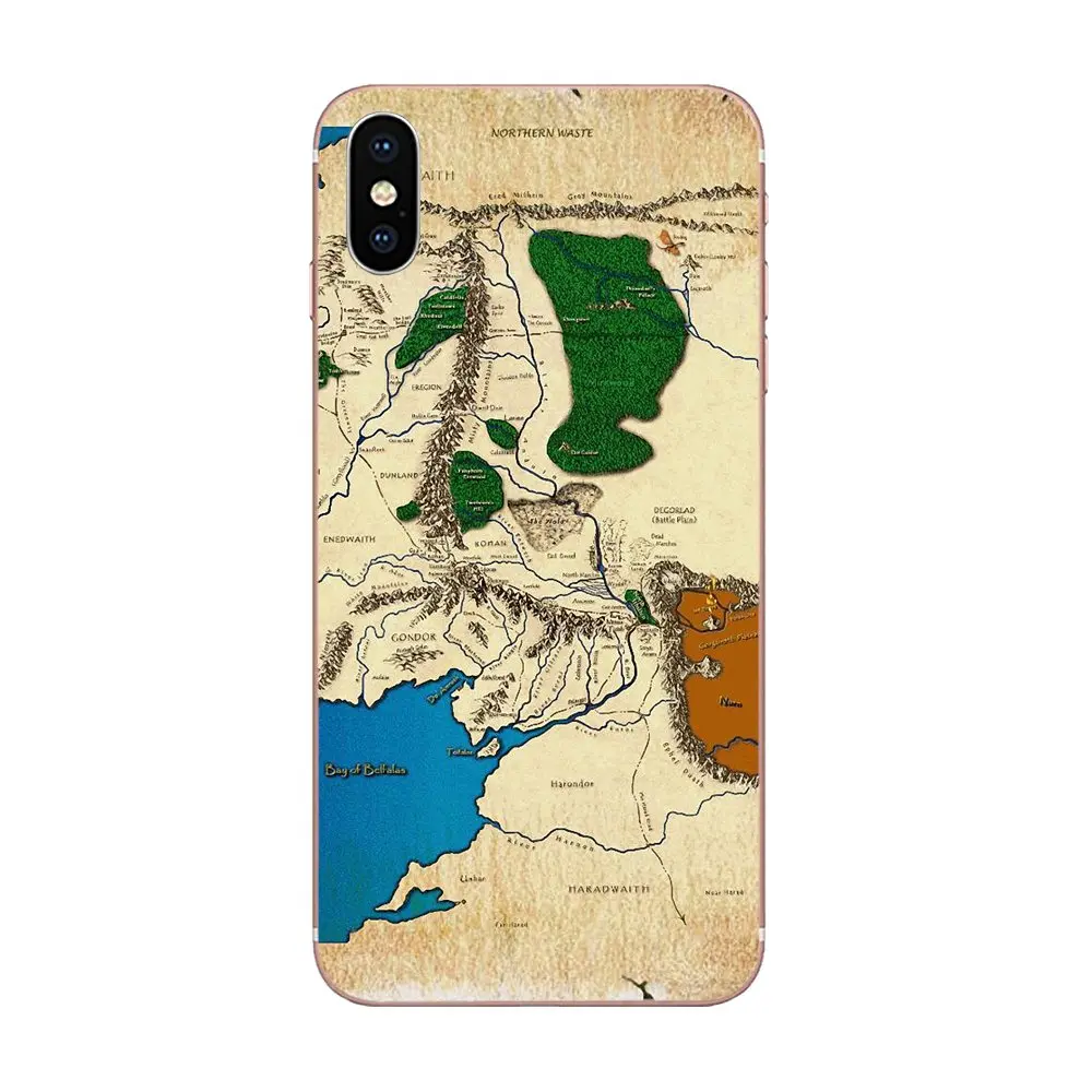 Винтажная карта Hobbit Tolkien Lotr TPU с узором для Huawei Honor Nova Note 5 5I 8A 8X10 Pro 9X Moto G G2 G3 G4 G5 G6 G7 Plus
