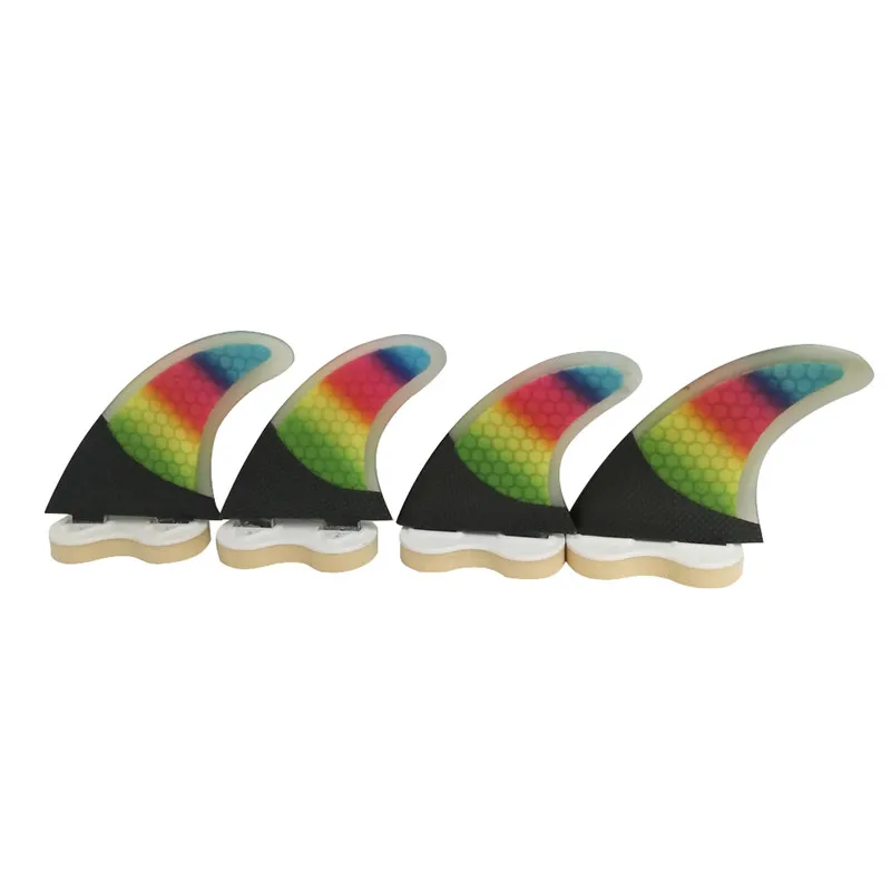 FCS Quad Fin G5 + K2.1 Красочная доска для серфинга из стекловолокна карбоновые ласты