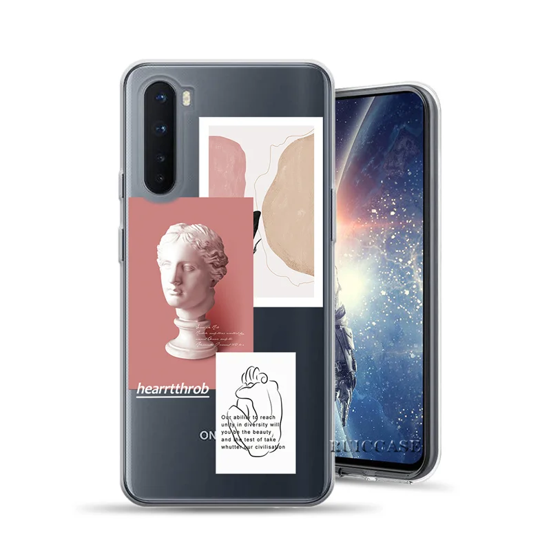 colorful smile face label art silicone phone case for oneplus nord 7 8 9 pro 7t 8t n100 n10 5g lovely coque soft fundas cover free global shipping
