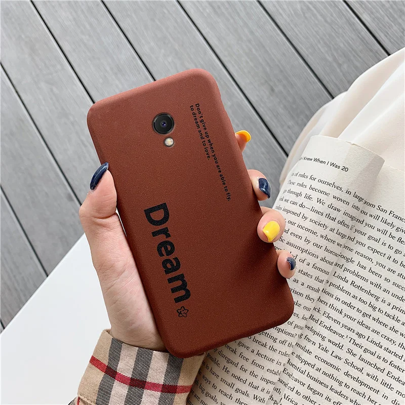 Матовый чехол grit с надписью для Meizu 16 16x16th plus m6s mx mx6 mx5 e3 e2 m3e m6 m5 m3 note m5s коричневый в