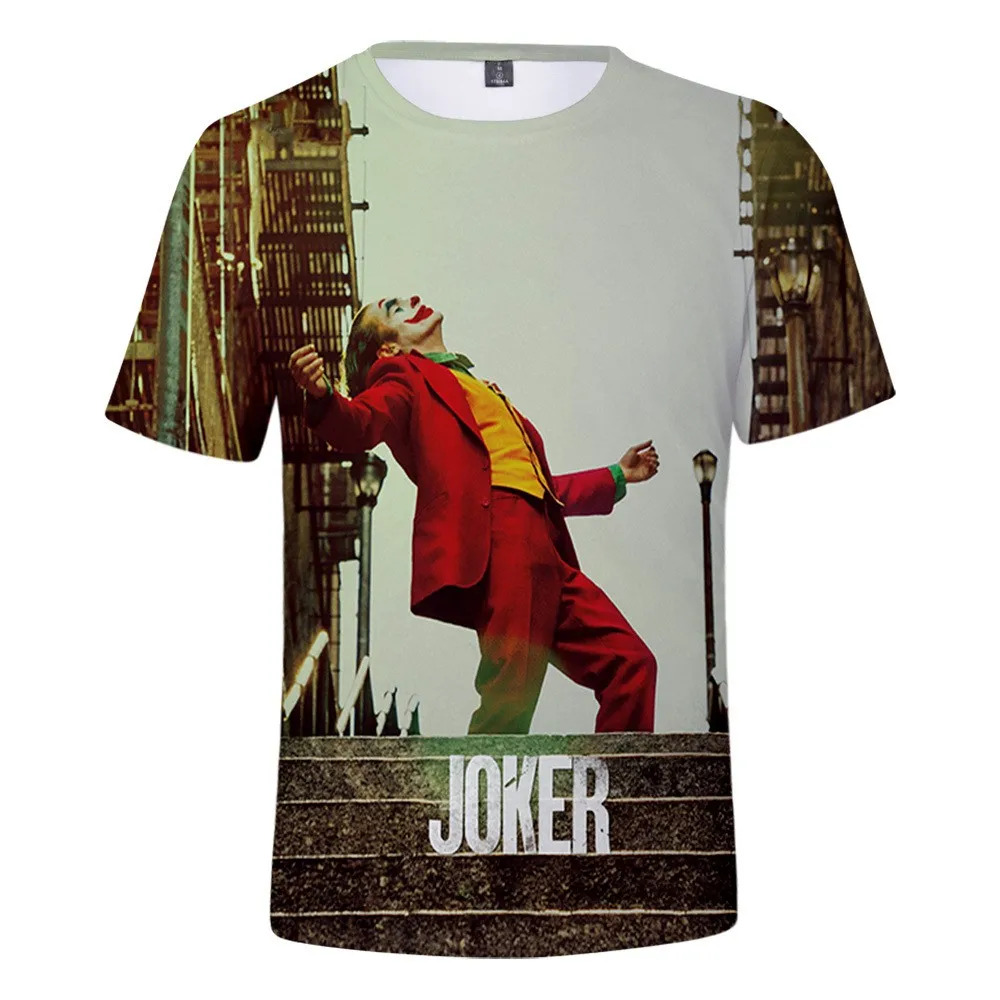 

Summer Newest Joker Men Clown Face Casual Male tshirt 3D Printed T Shirt Fashion Joker Funny T Shirts Tops
