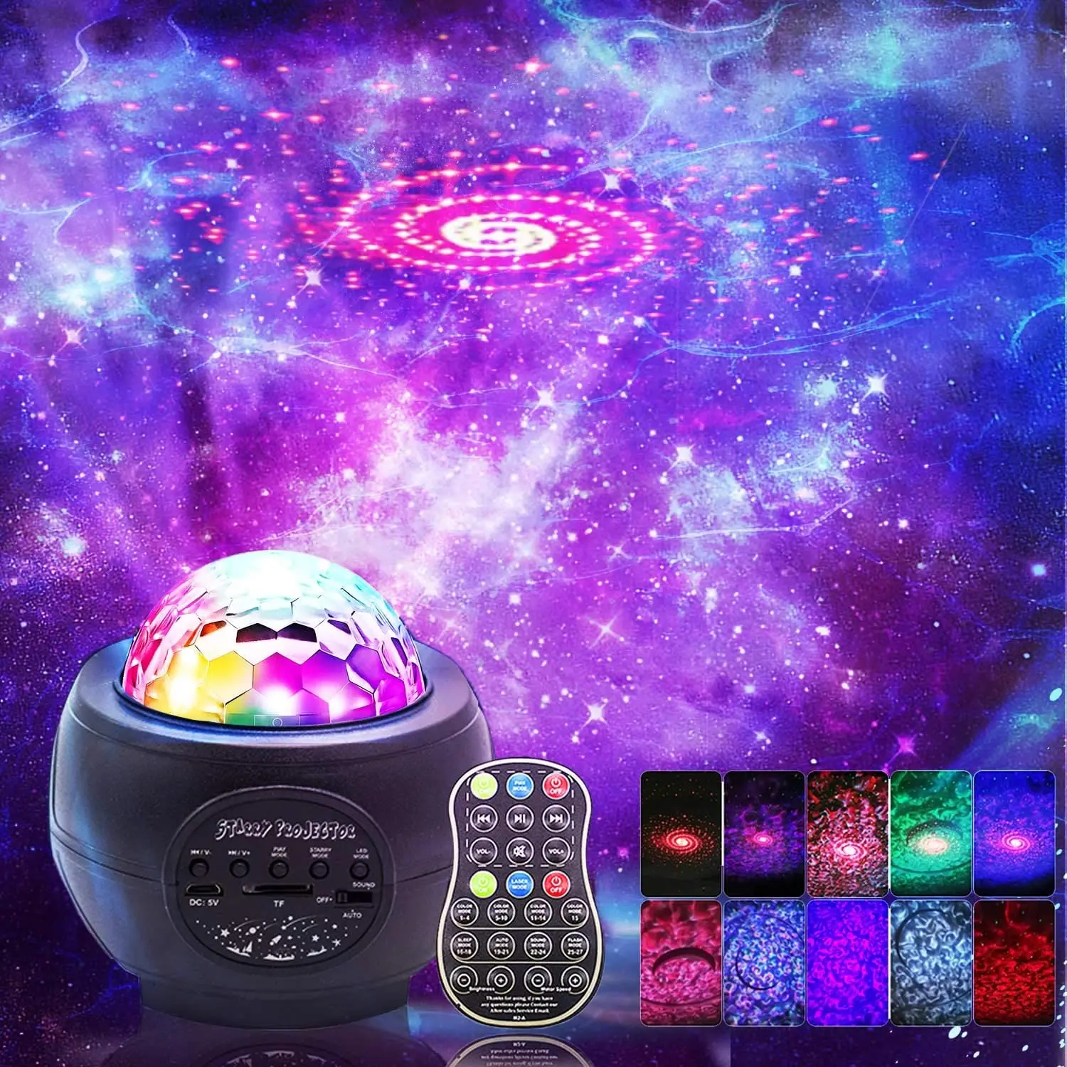 Galaxy Projector,Living room lighting Projector 3 In 1 Night Light LED Nebula Cloud Galaxy Skylight Projector with Music Speaker enlarge