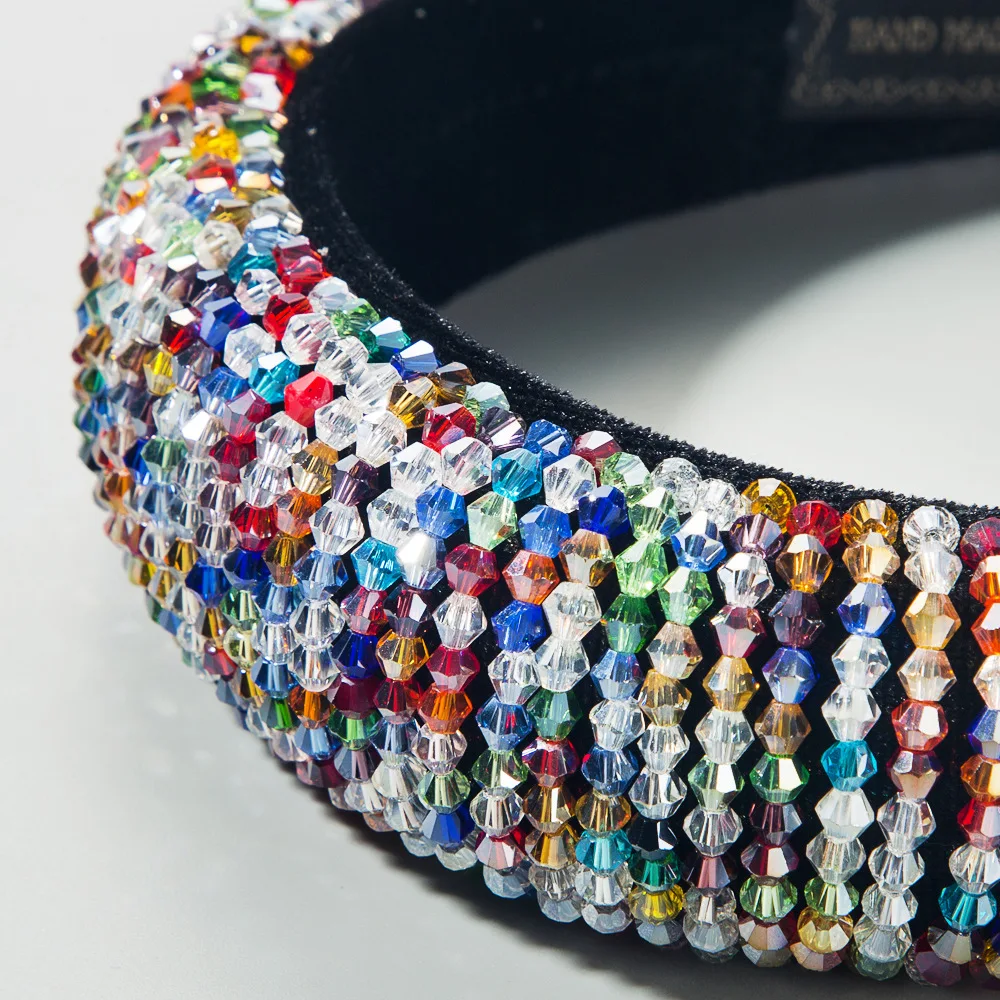 

Baroque Women Hair Bands Iridescence Crystal Beads Head Bands Holder For Girls Women Bohemia Fashion Handmade Hair Accessories