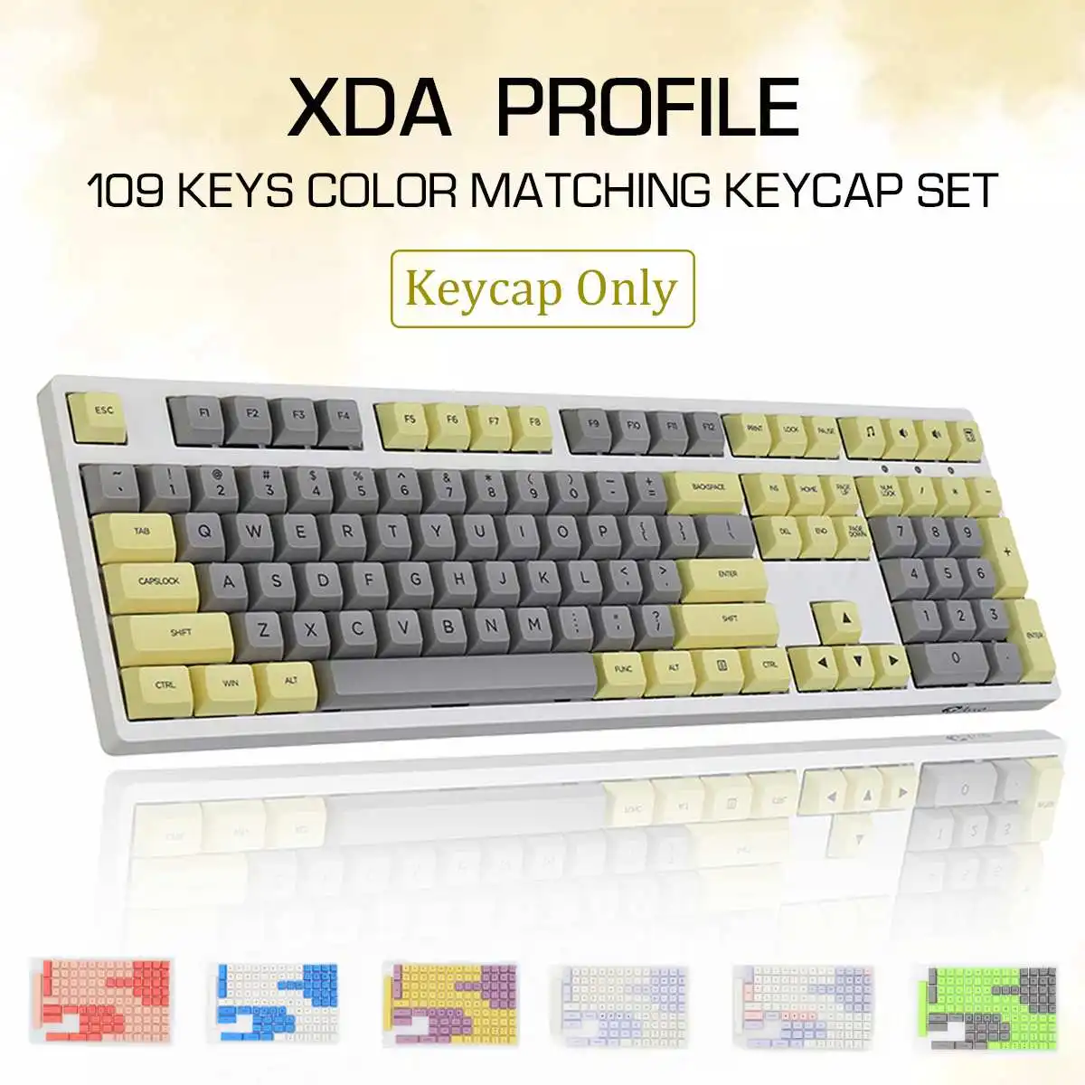 

109 Keys Color Matching Keycap Set XDA Profile PBT Sublimation Keycaps for Mechanical Keyboards
