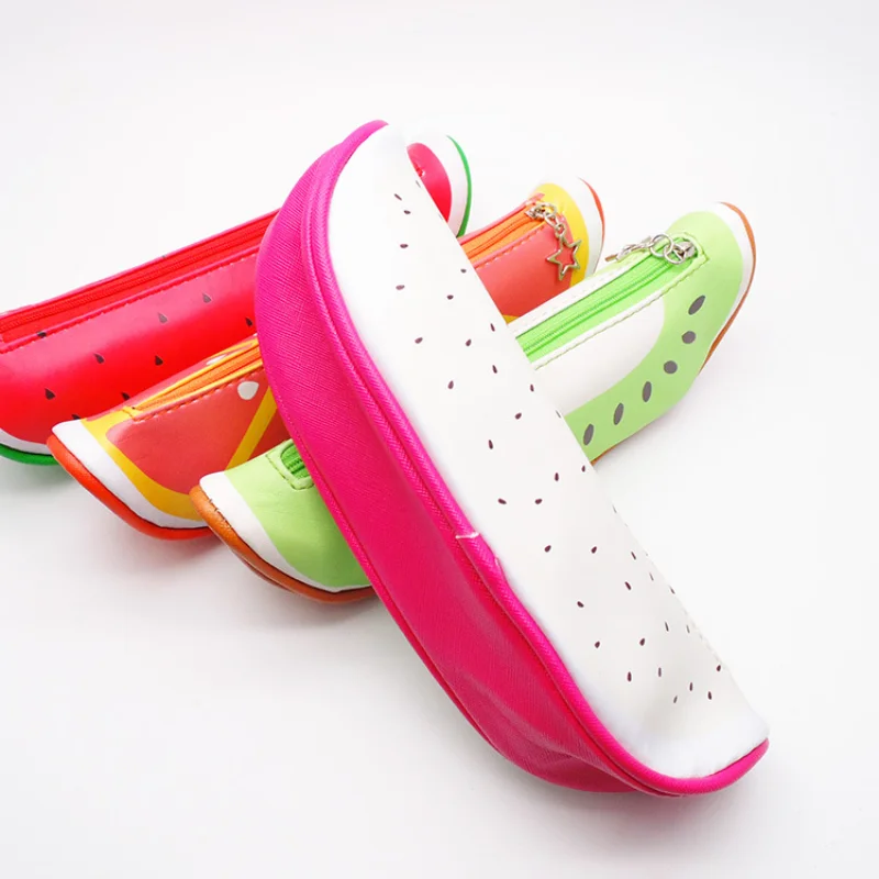 Милый чехол для карандашей в виде фруктов новинка кожаная сумка милый пенал