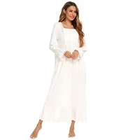 2021 spring autumn new womens nightdress long sleeve white casual homewear sexy sleepwear women sleep tops nightwear night gown