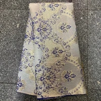 new fashion french gilding lace fabric 2021 high quality african jacquard brocade lace fabric 5 yards for nigerian party jk4763