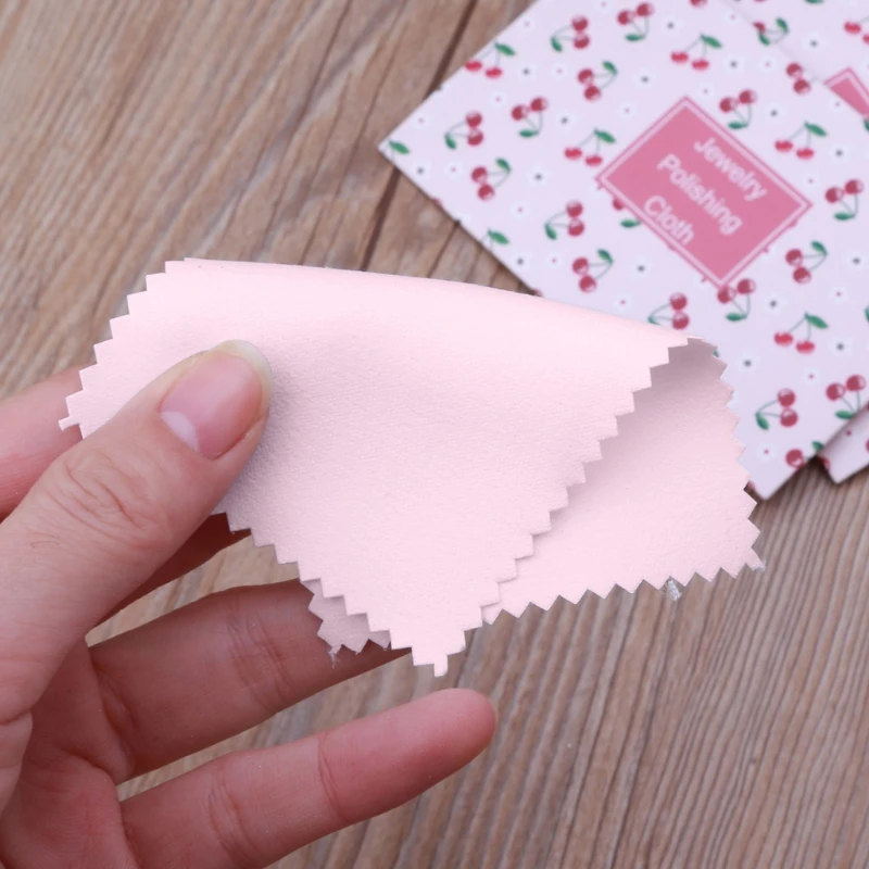 634D 10 шт. вишневая Двусторонняя полировальная ткань золотистая Серебристая Ткань