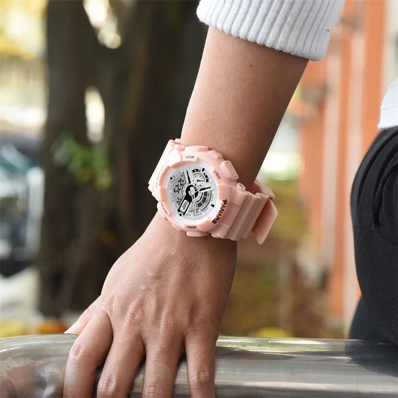 PANARS унисекс цифровые водонепроницаемые мужские часы Reloj прозрачные электронные