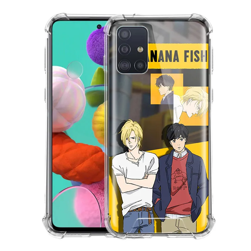 

Airbag Case for Samsung Galaxy A51 A71 M31 A42 5G A21s A41 M51 A31 M31s Cover Phone Back Shell Capa Banana Fish Friends Anime