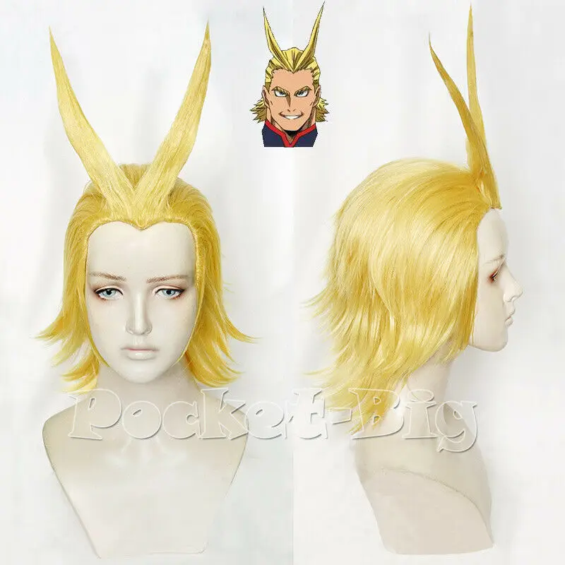 

Boku no Hero Academia All Might Golden Wig Cosplay Role My Hero Academia