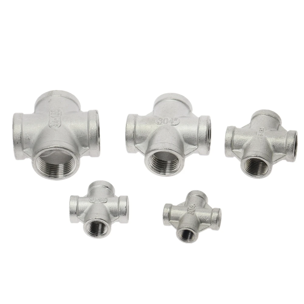 Поперечный Тип 4 способа F/F резьбовые 1/4 &quot3/8&quot 1/2 &quot3/4&quot фитинги из нержавеющей