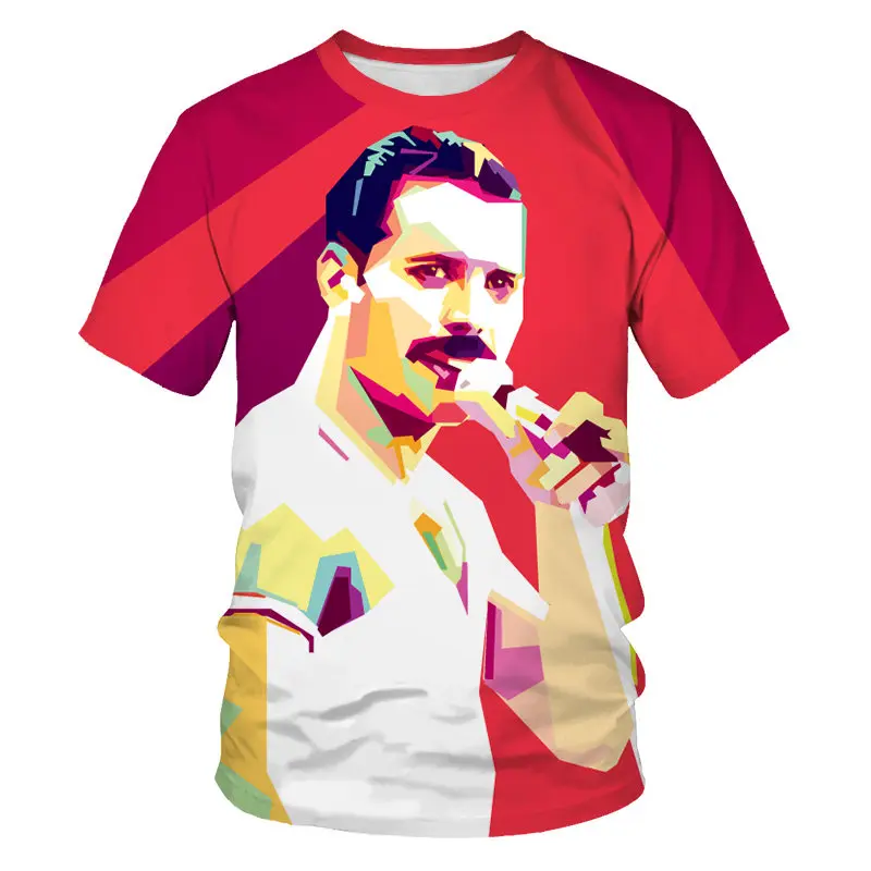 Темно-серый Freddie Mercury The queen Band Футболка Мужская Хип-Хоп рок хипстерская футболка повседневные футболки harajuku Top TeesStar футболка Размер S-6XL - Цвет: Темно-серый