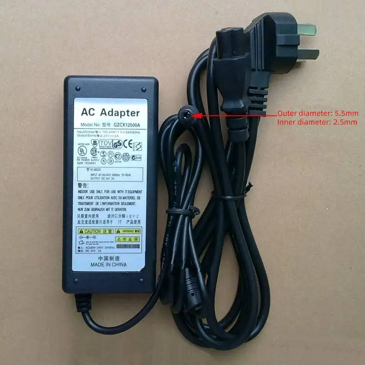 

24V 2.5A 2A Power Supply Ac Dc Adapter For Godex Ez-1100 Tsc 243 Argox Os-214 244Plus