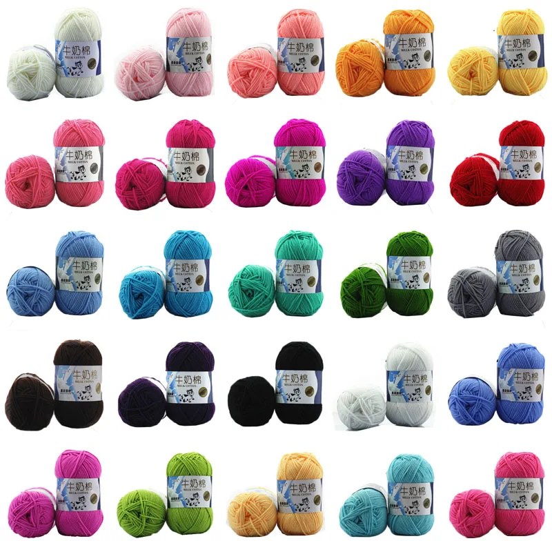 

1pcs 50g Crochet Yarn For Knitting Milk Cotton Yarn Knit Soft Warm Lana Wool Line Threads For Handmade Needlework Carpet